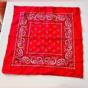 Classic Red Paisley Bandana Scarf - Women Accessories